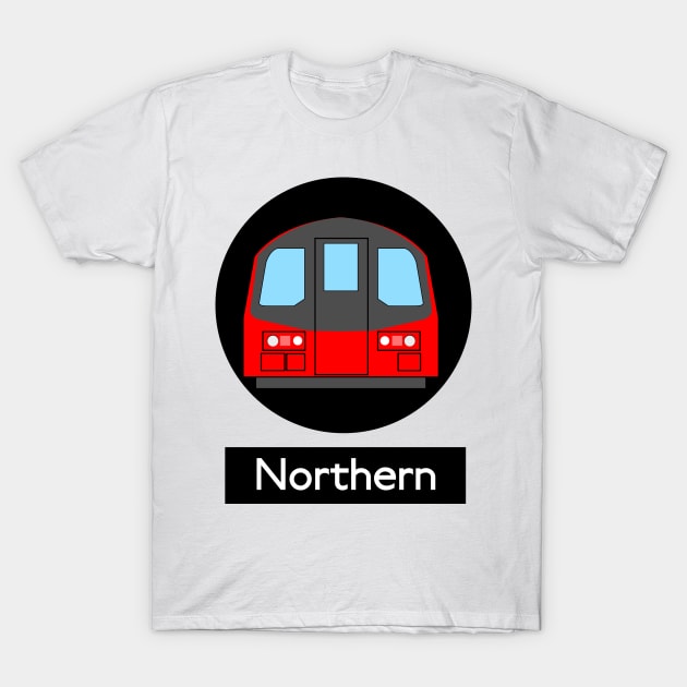 London Underground Subway Northern T-Shirt by 2createstuff